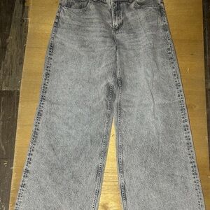 Diviend Women's by H&M Size 8 Light Grey Pants Wide Leg With Pockets Stylish